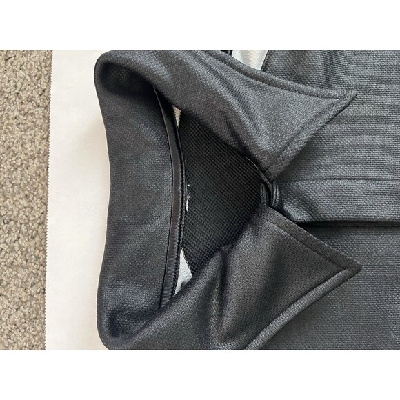 Vintage Adidas Black Warm Up Basketball Track Mens Shirt Button Up Size 2XL - Picture 6 of 8